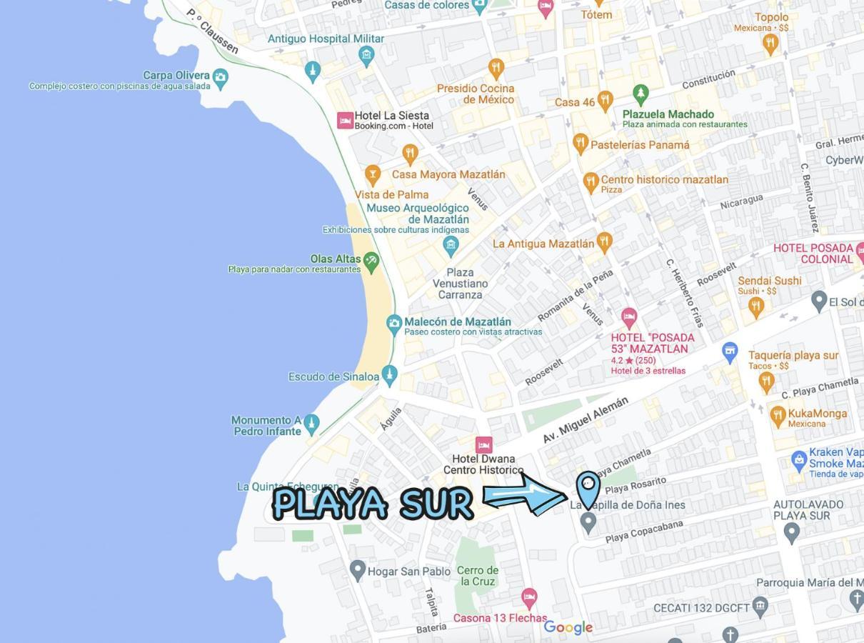 Playa Sur, 5 Min Playa Camina, Machado, Olas! ماساتلان المظهر الخارجي الصورة